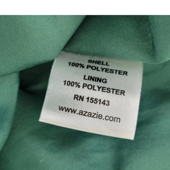 Azazie Green One Shoulder Dress - Picture 13 of 14